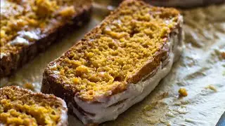 Lightened up Sweet Potato Bread with Cream Cheese Icing