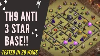 Best TH9 ANTI 3 STAR WAR BASE 2021| New Town Hall 9 (TH 9) War base Design | Core gaming | coc