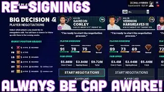 The Basics Of Managing Salary Cap When Re-signing Players In Madden!