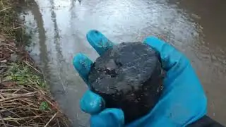 a great underwater battle magnet fishing in fast currents of a river