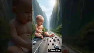 😭 A black monkey uprooted the tree 🌴 #ai #monkey #viralshort