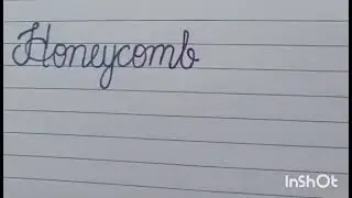 #youtubeshorts  cursive writing honeycomb