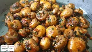 Garlic Mushrooms | fried Mushrooms Recipe | Perfect strater | EasyCookingHub | Mushroom stir fry