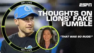 My thoughts on the Lions&rsquo; fake fumble trick play: That was so rude! | NFL Live
