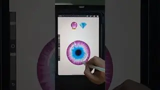 Easy Iris Drawing in Procreate | Procreate Illustration Process #shorts #art #drawing #illustration