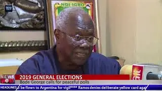 Bode George calls for peaceful polls