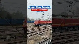Brand New Painted WAP-4 Engine 🔥😱 #shortvideo #indianrailways  #wap4