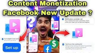 Content Monetization New Update 😍 Notification Reminder Set Facebook 🤑 You&rsquo;re on the waiting list