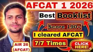 My Booklist For AFCAT | SCORE 190+  in AFCAT 2026 | Follow This to Clear AFCAT | #afcat #afcat2026