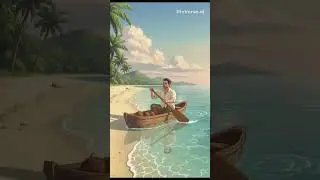 Уютный день на пляже🌊 | Аниме в стиле студии Ghibli