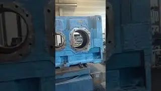 Boring operation on huge gearbox