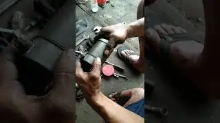 xr 200 starter motor change carbon brush ..