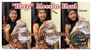 “Huge Meesho Silver Earrings Haul🤎| Affordable Jewellery Review + Try-On | Honest Review”