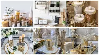 افكار💡إعادة تدوير بسيطة وراقية #قنينات زجاج#قراعي#قارورات#برطمانات DIY recyclage des pots مطبخ/صالون