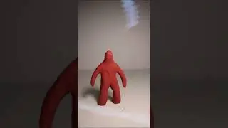 Reverse Red Guy clay stop motion animation #shorts
