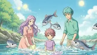 Two Suns, Giant Moon & Cozy Family Moments | Studio Ghibli Inspired Surreal Calm