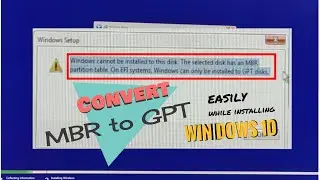 How to convert MBR to GPT drive to switch BIOS to UEFI during windows installation in bengali