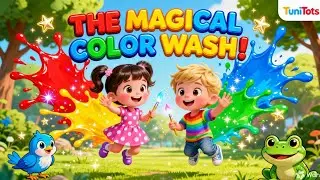 Learn Colors for Kids! 🎨 The Magical Color Wash Song | TuniTots Nursery Rhymes