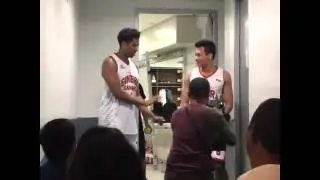 joe DeVance and Scottie Thompson dance showdowns before the Globalport game