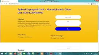 Tutorial Membuat Aplikasi Kriptografi #Part 2 (Budi Kurniawan)
