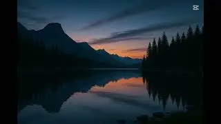 1 hour of Tranquil Reflections: A Serene Mountain Landscape at Dusk