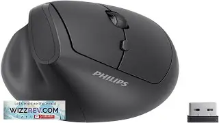 Philips Ergonomic Mouse Vertical Mouse with 800 1200 1600 Adjustable DPI 6 Silent
