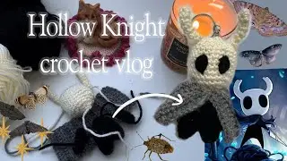 Crochet vlog ⋆˚࿔ Hollow Knight keychain + Hollow Knight Lofi music 🎧 🧶