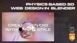 Physics Based 3D Web Design in Blender | 3D UI Design | Physics in Blender Tutorial
