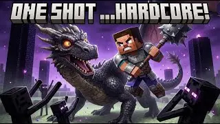 ONE-SHOT Ender Dragon in HARDCORE! 🐉🔨 #minecraft  #ill_be_your_dad  #enderdragon