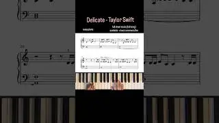 Delicate (Taylor Swift) Easy Piano Sheet #piano #easypiano #sheetmusic #taylorswift #delicate