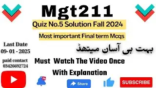 MGT211 - Introduction To Business (Quiz 05) 💯 percent verified Answers