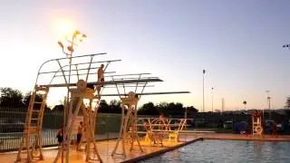 Front 1 1/2 with 2 Twists - 3 Meter Diving Board