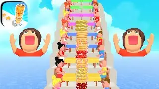 Pancake Run - All Levels Gameplay Walkthrough  iOS,Android Level Y34R35B