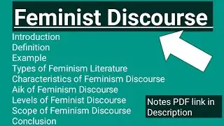 Feminist Critical Discourse Analysis/Notes PDF link in Description/@LiteratureandPS
