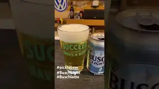 Busch light and pickle juice! Pickled latte #beer #buschlight #picklebeer #waterbeer