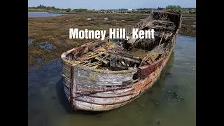 Motney Hill Boat Wrecks, by drone