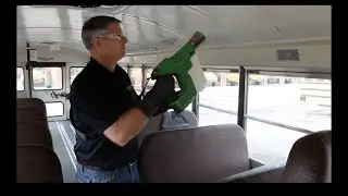 Victory Cordless Electrostatic Sprayer Bus Cleaning Demonstration