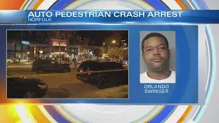 Man arrested after auto-pedestrian crash on Waterside Dr. in Norfolk