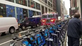 The Midtown Mob Engine with Christmas Decoration - New York City