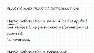 Elastic and Plastic Deformation | Engineering Materials