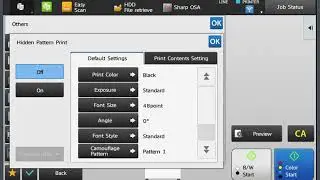 Sharp MFD Training: Hidden Pattern Print