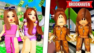 AS MENINAS RICAS PERDERAM TUDO E FORAM MORAR NA RUA! | Historinhas Brookhaven RP | Roblox
