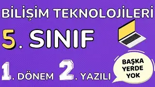 5. Sınıf Bilişim Teknolojileri  1.  Dönem 2.  Yazılı Sınavı