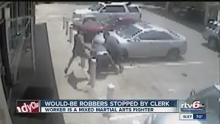 WATCH: Surveillance video shows Texas gas station clerks serving a beat-down to robbers