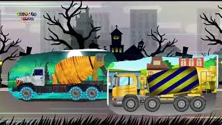 good vs evil cement mixer truck