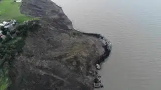 Warden point cliff erosion and fallen buildings 2020.