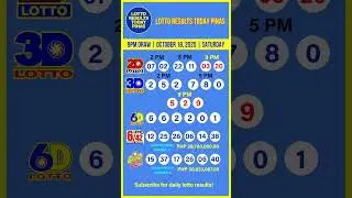 PCSO 2D 3D 6D 6/42 6/55 Lotto Results Today 9PM Draw of October 18, 2025 #lottoresulttoday