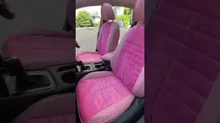 VW pink customized seat cover #car #caraccessories #seatcover