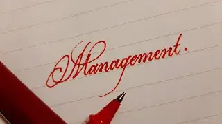 Writing The Word Management | Neat Handwriting | Beautiful Cursive Writing | Time2write