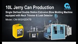 5L Jerrycan Blow Moulding Machine with neck trimmer & Leak Tester | CM 90SVH2D4TB | Chia Ming